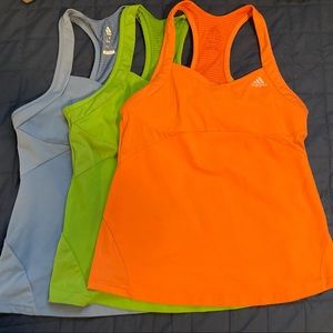 Adidas ClimaCool workout Shelf bra tank top - BUNDLE OF 3 - Womens Medium